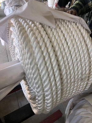 Cuerdas de nylon de 3 hebras poliamida de grado marino 4 mm-60 mm Negro/blanco