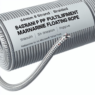 8 hebras de cuerda de anclaje marítimo de PP de 30 mm a 120 mm de polipropileno flotante