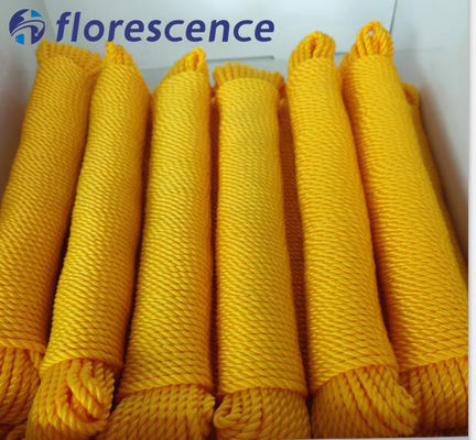 Cuerdas de PE flotantes de 3 hebras resistentes a los rayos UV y resistentes al color para uso marino y al aire libre