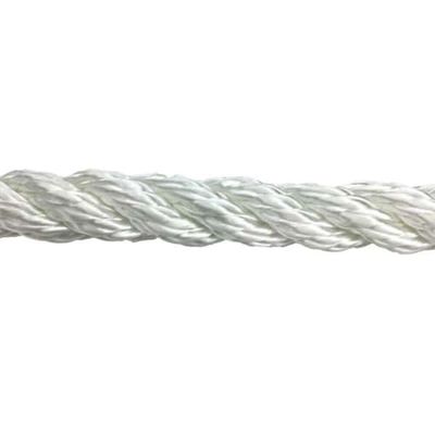 Cuerda de nylon blanca de 6 mm-20 mm de 3 cabos, bobina de 220 metros, cuerdas marinas con certificados de clase