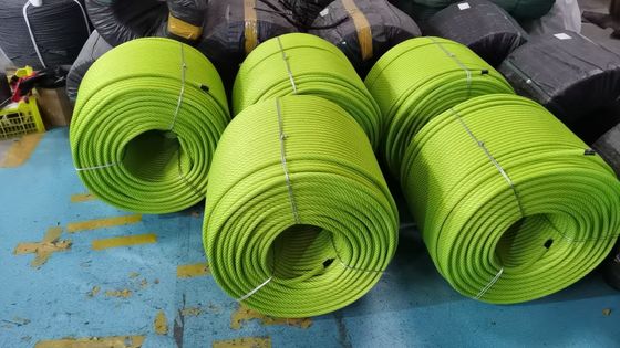 Cuerda combinada trenzada de 6 hebras para parque infantil al aire libre de 500 m para red de escalada