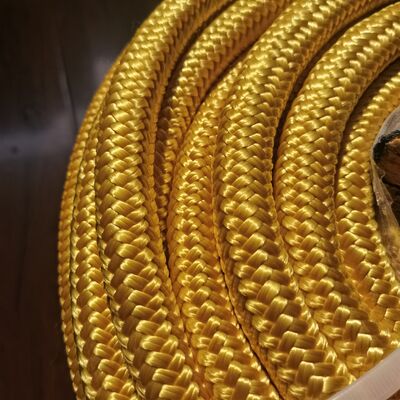 Capa de poliéster trenzado doble con UHMWPE 12 cordones de cuerda para amarre y anclaje de barcos con tamaño personalizado 4mm-60mm