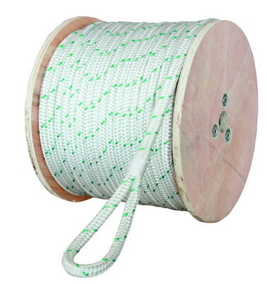 Cuerda de amarre y fondeo de nailon trenzado doble de 16 hebras de color azul, 6 mm-60 mm, en oferta