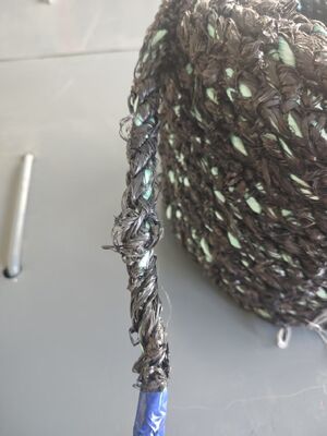 3 hebras de cuerdas de cultivo de mariscos de polipropileno 16mmx220m Color negro con resistencia a los rayos UV hechas en florescencia