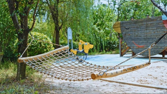 Cuerda el 150CM*80CM de la combinación del patio del oscilación de la hamaca de los niños modificados para requisitos particulares