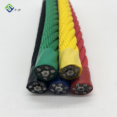 Cuerda coloreada de la combinación del patio del poliéster 16m m para la red que sube
