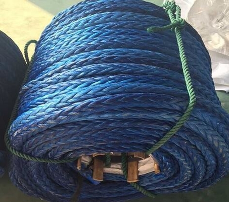 líneas de amarre resistentes corrosivas del barco de cruceros Uhmwpe 29m m cuerda del amarre de 8 filamentos