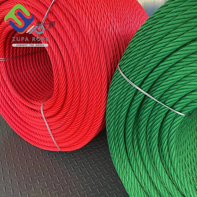 Cuerda reforzada de acero resistente de la abrasión de la cuerda de la combinación del poliéster de 6*8 FC