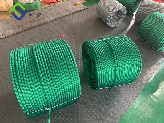 Cuerda reforzada de acero resistente de la abrasión de la cuerda de la combinación del poliéster de 6*8 FC