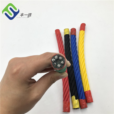 16m m colorido cuerda de la combinación del multifilamento de 6 del filamento PP de la torsión para el escalador