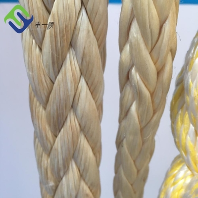 El doble de la fibra de poliéster trenzó el remolque de la cuerda de UHMWPE que pescaba con red barredera el filamento 12