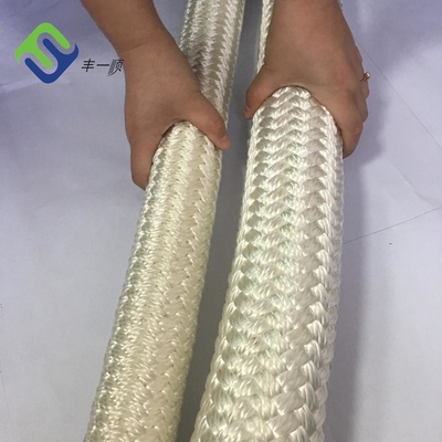 El doble trenzó la cuerda de nylon del filamento de Marine Mooring Ropes 12 para las naves grandes