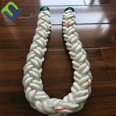 Filamento de Marine Polyester Mooring Rope 8 resistente a la corrosión ambos extremos con los ojos
