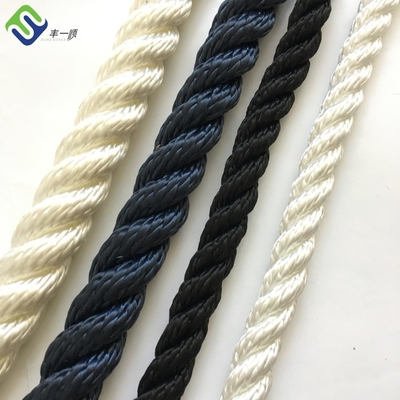 Filamento de nylon de la cuerda 3 del amarre de la poliamida torcido para la nave del barco del muelle del ancla