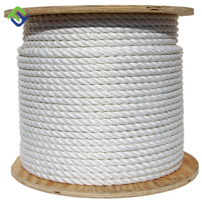 La alta fractura carga la cuerda de nylon torcida filamento 100% de la fibra 3 de la poliamida para Marine Using