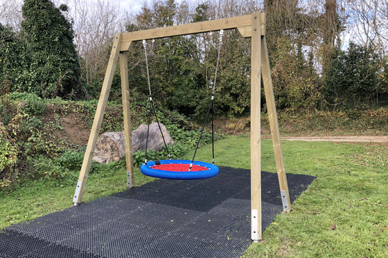 Juego de alto nivel Nido de pájaros Swing 120cm 12cm Anillo con color personalizado