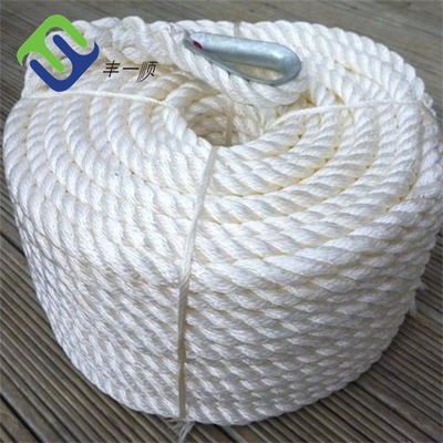 El muelle de nylon de la cuerda del ancla del filamento del barco 3 alinea torcido amarrando la cuerda