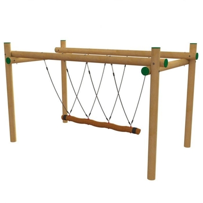 Cuerda al aire libre de la combinación del poliéster del puente de cuerda del patio del niño de Brown