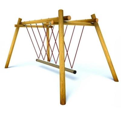 Cuerda al aire libre de la combinación del poliéster del puente de cuerda del patio del niño de Brown