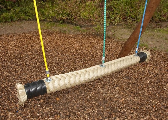 Cuerda al aire libre de la combinación del poliéster del puente de cuerda del patio del niño de Brown