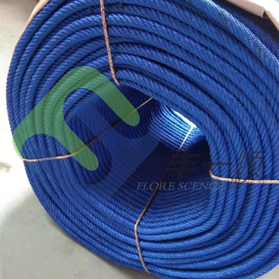 Cuerda de combinación de núcleo de alambre de acero de 6 hilos de 16 mm PP para red de escalada de patio