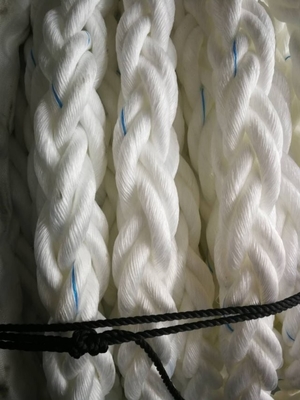 Color blanco del filamento de los PP Marine Ship Mooring Rope 8 del polipropileno