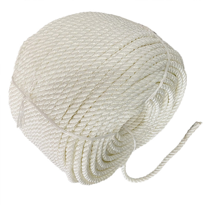 Cuerda torcida de nylon de la poliamida de 3 filamentos con el color blanco