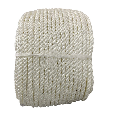 Cuerda torcida de nylon de la poliamida de 3 filamentos con el color blanco