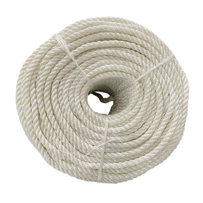 Cuerda torcida de nylon de la poliamida de 3 filamentos con el color blanco