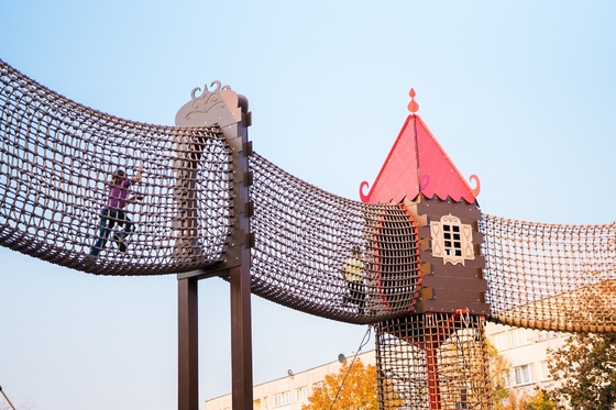 Túnel al aire libre de la red de la cuerda de los niños del patio con tamaño modificado para requisitos particulares