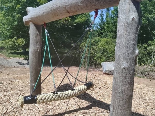 150mmx4 mide el puente de cuerda del patio con la cuerda de ejecución de la combinación