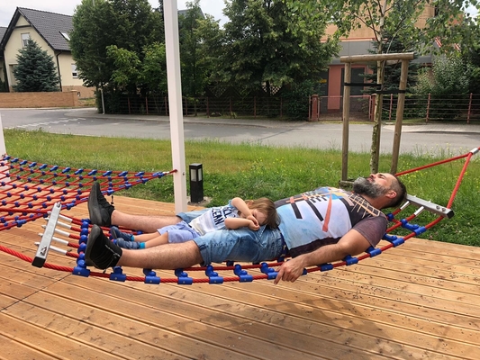 Hamaca el 150cm/los 200cm de la cuerda del patio de largo para los niños y los adultos