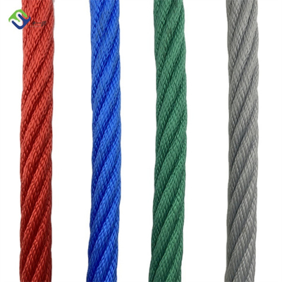 Cuerda de combinación de núcleo de alambre de acero de 6 hilos de 16 mm PP para red de escalada de patio